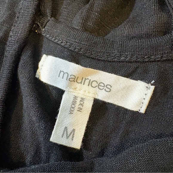 Maurices Strappy Back Black Simple Tank Top EUC Medium M Casual Goth Sexy Night - Picture 7 of 9